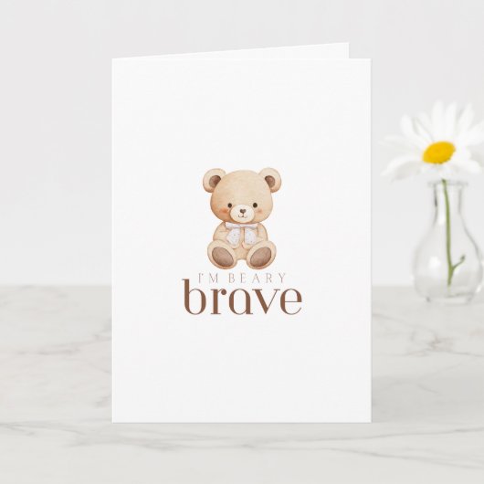 beary brave childhood cancer sick kids cute card カード (小さな植物)