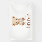 beary brave childhood cancer sick kids cute sign 横断幕 (縦)