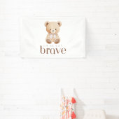 beary brave childhood cancer sick kids cute sign 横断幕 (インサイチュ)