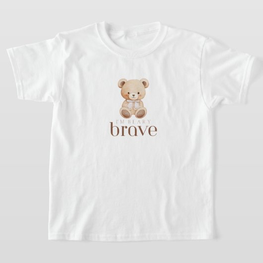 beary brave childhood cancer sick kids cute tシャツ (レイダウン)