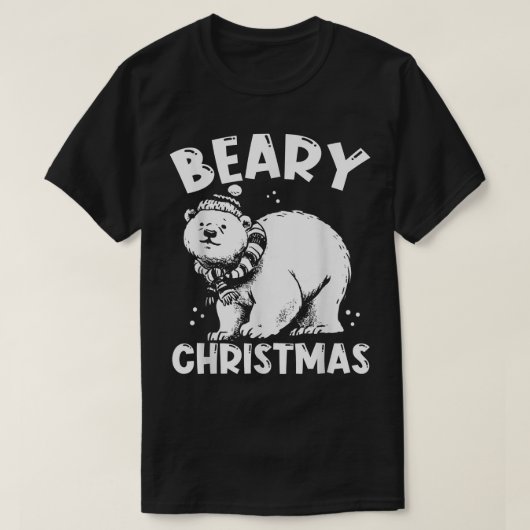 Beary Christmas  Merry Christmas Bear Xmas  Tシャツ (デザイン正面)