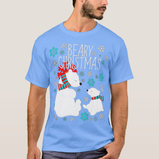 Beary Christmas Polar Bears おもしろいクリスマス  Tシャツ