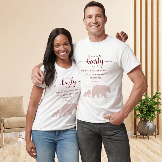 Beary Cool Baby Shower Shirt for Dad Men Guest Tシャツ