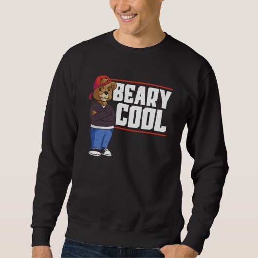 Beary Cool Bear Wildlife Animal Bear  1 スウェットシャツ (正面)