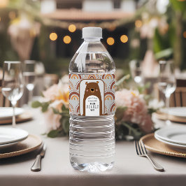 Beary Cute Neutral Baby Shower Wrap ペットボトルラベル