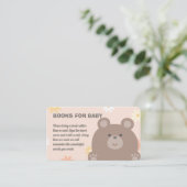 Beary Cute Pinkデイジー赤ちゃんシャワーベビー本 エンクロージャーカード (スタンド正面)