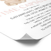 Beary First誕生日ピンクベアータイムカプセルポスター ポスター (角)