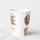 Beary First誕生日リトルベア写真 紙コップ (右)