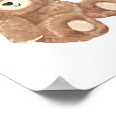 Beary First誕生日Little Bear Photo Welcome ポスター (角)