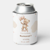 Beary First Balloon Boy 1st Birthday Teddy Bear 缶クーラー (缶裏面)