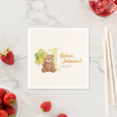Beary First Birthday スタンダードカクテルナプキン (インサイチュ)
