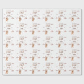 Beary First Birthday ラッピングペーパー (フラット)