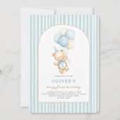 Beary First Birthday 招待状 (正面)