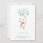 Beary First Birthday 招待状 (正面)