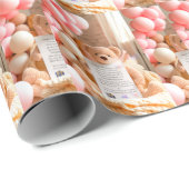 Beary First Birthday Fall Bear Girl 1st Birthday W ラッピングペーパー (ロールコーナー)