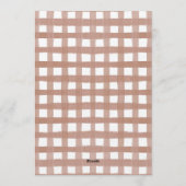 Beary First Birthday Gingham Photo Invitation 招待状 (裏面)