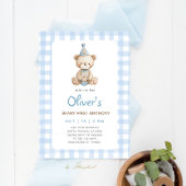 Beary First Birthday Invitation 招待状