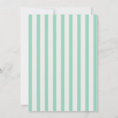 Beary First Birthday Invitation | Teal 招待状 (裏面)