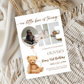 Beary First Birthday Photo 招待状