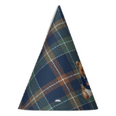 Beary First Navy Plaid Teddy Bear Birthday Party H パーティーハット (左)