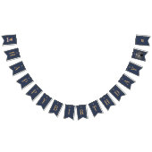 Beary First Navy Plaid Teddy Bear Happy Birthday バンティングフラッグ (全)