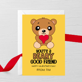 Beary Good Friend Kids Valentine Card ノートカード
