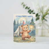 Beary Happy Camper Digital Download Invitation 招待状 (スタンド正面)