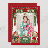 Beary Merry Christmasフォトカード シーズンカード (正面/裏面)