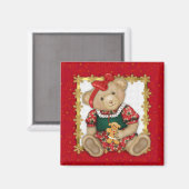 Beary Merry Christmas – ガールテディ マグネット (正面/裏面)