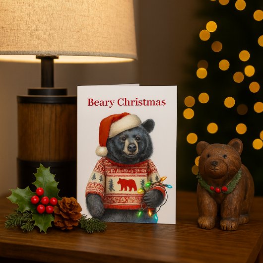 Beary Merry Christmas Holiday Card シーズンカード