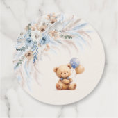 Beary Much Teddy Bear Baby Shower Thank You フェイバータグ (裏面)