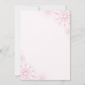 Beary Pink Winter Baby Shower Invitation 招待状 (裏面)