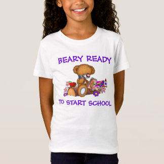 Beary Ready To Start School Girls Tシャツ
