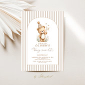 Beary Second Birthday Invitation 招待状