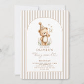 Beary Second Birthday Invitation 招待状 (正面)
