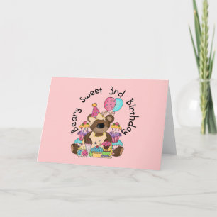 Beary Sweet 3rd誕生日Tシャツとギフト カード