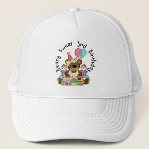 Beary Sweet 3rd誕生日Tシャツとギフト キャップ
