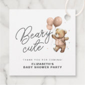 Beary Sweet Baby Showerパーティーの件に関して有難う来。 フェイバータグ (裏面)