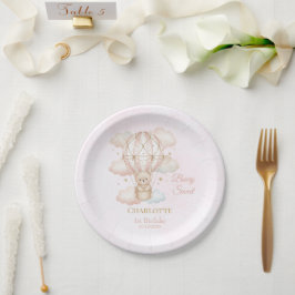 Beary Sweet Hot Air Balloon 1st Birthday ペーパープレート