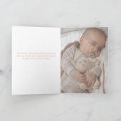 Beary Sweet Hot Air Balloon 1st Birthday Photo 招待状 (内部)