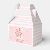 Beary Sweet One Birthday | Pink Boho Bear  フェイバーボックス (正面サイド)