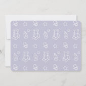 Beary Sweet Purple Gummy Bear 1st Birthday Photo 招待状 (裏面)