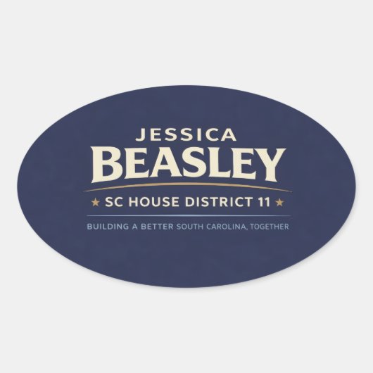 Beasley for SC House District 11 楕円形シール (正面)