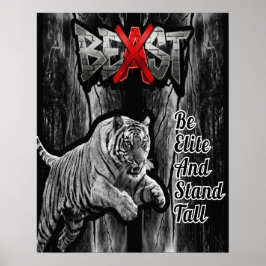 BEAST 虎プリント、バリューポスター紙(セミグロス仕上げ) ポスター