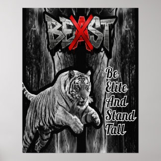 BEAST 虎プリント、バリューポスター紙（セミグロス仕上げ） ポスター