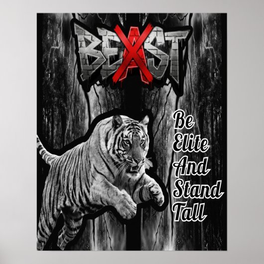 BEAST 虎プリント、バリューポスター紙（セミグロス仕上げ） ポスター (正面)