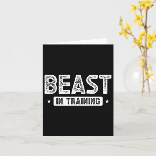 Beast In Training Bodybuilding  カード (黄色い花)