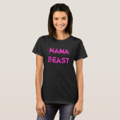 Beast Ladies Petite PinkママのトレーニングのTシャツ Tシャツ (正面フル)
