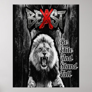 BEAST Lion Print, Value Poster Paper (Semi-Gloss) ポスター