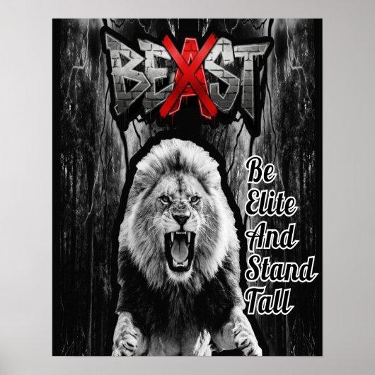 BEAST Lion Print, Value Poster Paper (Semi-Gloss) ポスター (正面)